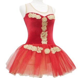 Figure Skating Dress - Red Tutu